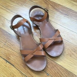 Madewell Crisscross Boardwalk Sandals EUC